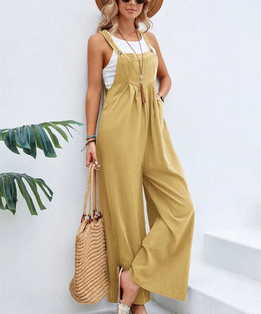 Salopette femme décontractée - combinaison large et stylée pour vos sorties estivales