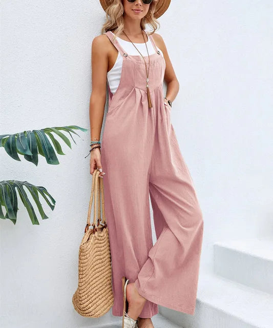 Salopette femme décontractée - combinaison large et stylée pour vos sorties estivales