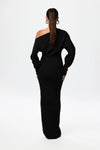 Robe tricotée pour femmes - style chic sans épaules pour des soirées élégantes - tissu haut de gamme, coupe flatteuse