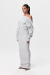 Robe tricotée pour femmes - style chic sans épaules pour des soirées élégantes - tissu haut de gamme, coupe flatteuse