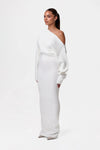 Robe tricotée pour femmes - style chic sans épaules pour des soirées élégantes - tissu haut de gamme, coupe flatteuse