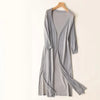 Cardigan long ouvert - tricot léger pour femmes