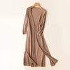 Cardigan long ouvert - tricot léger pour femmes