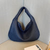 Sac cabas tissé classique pour femme - grand fourre-tout à porter à l'épaule, en cuir doux