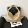 Sac cabas tissé classique pour femme - grand fourre-tout à porter à l'épaule, en cuir doux