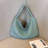 Sac cabas tissé classique pour femme - grand fourre-tout à porter à l'épaule, en cuir doux