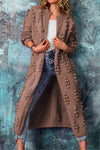 Cardigan long en tricot pour femmes - vêtement d'extérieur et tendance pour un look décontracté