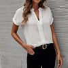 Blouse de bureau pour femme - haut à manches courtes élégant et décontracté pour un port tout au long de la journée