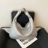 Sac cabas tissé classique pour femme - grand fourre-tout à porter à l'épaule, en cuir doux