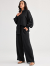 Ensemble de détente pour femmes en 2 pièces : chemise et pantalon stylés pour des soirées décontractées