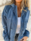 Veste en corduroy - veste zippée légère pour femmes