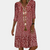 Robe midi florale pour femme - design élégant pour vos sorties décontractées avec ourlet à volants