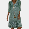 Robe midi florale pour femme - design élégant pour vos sorties décontractées avec ourlet à volants