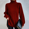 Pull col roulé femme - tricot décontracté pour sorties casual