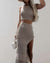 Ensemble 2 pièces crop top et jupe - allure chic en noir