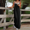 Salopette oversized pour femmes - combipantalon en coton-lin tendance pour un style décontracté