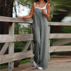 Salopette oversized pour femmes - combipantalon en coton-lin tendance pour un style décontracté