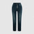 Pantalon en denim skinny taille haute bleu pour femme - du quotidien, tissu doux, coupe ajustée