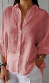 Chemise en lin pour femmes - haut d'été décontracté alliant élégance et style
