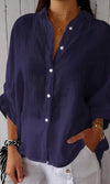 Chemise en lin pour femmes - haut d'été décontracté alliant élégance et style