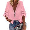 Blouse en chiffon - haut zippé contemporain pour femmes