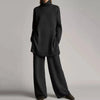Ensemble de détente femme en maille douce - sweat et pantalons large pour la maison et les loisirs