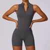 Combinaison de sport zippée pour femmes - body athlétique élégant