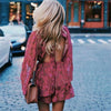 Robe chemise femme - design floral rose avec dos ouvert pour sorties décontractées - tenue légère et élégante