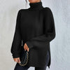 Pull col roulé femme - tricot décontracté pour sorties casual