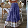 Jupe maxi - jupe bohème à volants avec motif floral