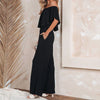 Combinaison maxi décontractée pour femmes - playsuit off-shoulder pour le quotidien