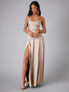 Robe maxi - robe de soirée raffinée avec dos croisé