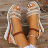 Sandales compensées pour femmes - élégance estivale en blanc pour toutes les occasions
