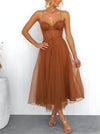 Robe cocktail féminine en tulle à plusieurs couches - tenue de soirée élégante