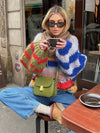 Pull en mohair multicolore pour femmes - un basique chic et relaxant