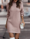 Robe en tricot pour femmes - élégance décontractée à manches longues