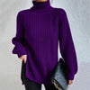 Pull col roulé femme - tricot décontracté pour sorties casual