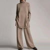 Ensemble de détente femme en maille douce - sweat et pantalons large pour la maison et les loisirs