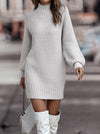 Robe en tricot pour femmes - élégance décontractée à manches longues