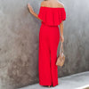 Combinaison maxi décontractée pour femmes - playsuit off-shoulder pour le quotidien
