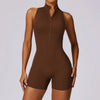 Combinaison de sport zippée pour femmes - body athlétique élégant