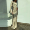 Robe longue à manches longues - élégante robe de soirée pour femmes