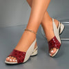 Sandales à talons compensés pour femmes - élégant modèle ouvert pour toutes occasions