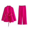 Ensemble blazer 2 pièces pour femmes - costume élégant avec pantalon