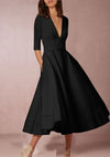 Robe swing - élégante robe midi inspirée du vintage pour femmes