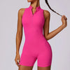 Combinaison de sport zippée pour femmes - body athlétique élégant