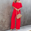 Combinaison maxi décontractée pour femmes - playsuit off-shoulder pour le quotidien
