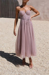 Robe cocktail féminine en tulle à plusieurs couches - tenue de soirée élégante