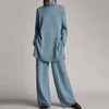 Ensemble de détente femme en maille douce - sweat et pantalons large pour la maison et les loisirs