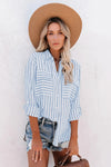Chemise à rayures pour femme à manches longues - un incontournable du style décontracté